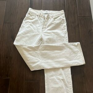 BDG white straight leg jeans